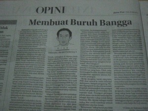 OPINI Saya di Jawa Pos, Medio: April 2014